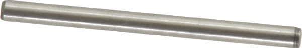 Made in USA - 3/32" Diam x 1-1/4" Pin Length 416 Stainless Steel Precision Dowel Pin - Passivated Finish, C 36-42 Hardness, 2 Beveled End - Exact Industrial Supply