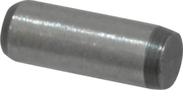 Made in USA - 3/32" Diam x 1/4" Pin Length 416 Stainless Steel Precision Dowel Pin - Passivated Finish, C 36-42 Hardness, 2 Beveled End - Exact Industrial Supply