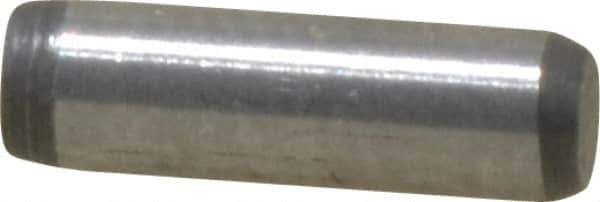Made in USA - 3/32" Diam x 5/16" Pin Length 416 Stainless Steel Precision Dowel Pin - Passivated Finish, C 36-42 Hardness, 2 Beveled End - Exact Industrial Supply