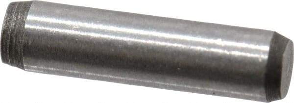 Made in USA - 3/32" Diam x 3/8" Pin Length 416 Stainless Steel Precision Dowel Pin - Passivated Finish, C 36-42 Hardness, 2 Beveled End - Exact Industrial Supply