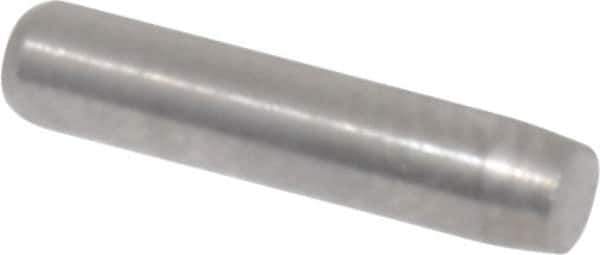 Made in USA - 3/32" Diam x 7/16" Pin Length 416 Stainless Steel Precision Dowel Pin - Passivated Finish, C 36-42 Hardness, 2 Beveled End - Exact Industrial Supply