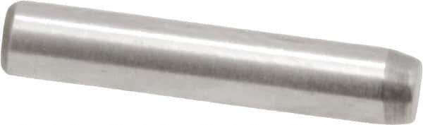 Made in USA - 3/32" Diam x 1/2" Pin Length 416 Stainless Steel Precision Dowel Pin - Passivated Finish, C 36-42 Hardness, 2 Beveled End - Exact Industrial Supply