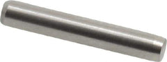 Made in USA - 3/32" Diam x 9/16" Pin Length 416 Stainless Steel Precision Dowel Pin - Passivated Finish, C 36-42 Hardness, 2 Beveled End - Exact Industrial Supply