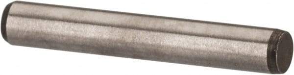 Made in USA - 3/32" Diam x 5/8" Pin Length 416 Stainless Steel Precision Dowel Pin - Passivated Finish, C 36-42 Hardness, 2 Beveled End - Exact Industrial Supply