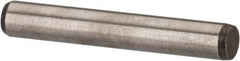 Made in USA - 3/32" Diam x 5/8" Pin Length 416 Stainless Steel Precision Dowel Pin - Passivated Finish, C 36-42 Hardness, 2 Beveled End - Exact Industrial Supply