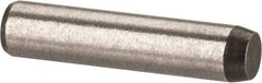 Made in USA - 1/8" Diam x 9/16" Pin Length 416 Stainless Steel Precision Dowel Pin - Passivated Finish, C 36-42 Hardness, 2 Beveled End - Exact Industrial Supply