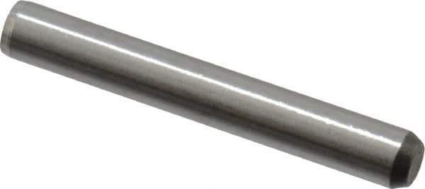 Made in USA - 5/32" Diam x 1-1/8" Pin Length 416 Stainless Steel Precision Dowel Pin - Passivated Finish, C 36-42 Hardness, 2 Beveled End - Exact Industrial Supply