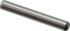 Made in USA - 5/32" Diam x 1-1/8" Pin Length 416 Stainless Steel Precision Dowel Pin - Passivated Finish, C 36-42 Hardness, 2 Beveled End - Exact Industrial Supply