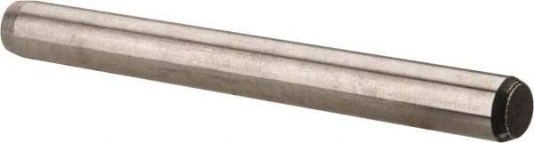 Made in USA - 5/32" Diam x 1-1/2" Pin Length 416 Stainless Steel Precision Dowel Pin - Passivated Finish, C 36-42 Hardness, 2 Beveled End - Exact Industrial Supply