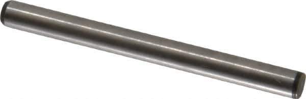 Made in USA - 5/32" Diam x 1-3/4" Pin Length 416 Stainless Steel Precision Dowel Pin - Passivated Finish, C 36-42 Hardness, 2 Beveled End - Exact Industrial Supply