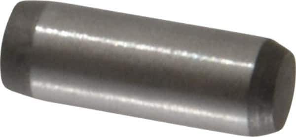 Made in USA - 5/32" Diam x 7/16" Pin Length 416 Stainless Steel Precision Dowel Pin - Passivated Finish, C 36-42 Hardness, 2 Beveled End - Exact Industrial Supply