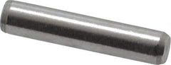 Made in USA - 5/32" Diam x 3/4" Pin Length 416 Stainless Steel Precision Dowel Pin - Passivated Finish, C 36-42 Hardness, 2 Beveled End - Exact Industrial Supply