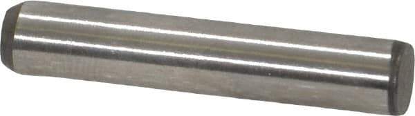 Made in USA - 3/16" Diam x 1" Pin Length 416 Stainless Steel Precision Dowel Pin - Passivated Finish, C 36-42 Hardness, 2 Beveled End - Exact Industrial Supply