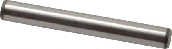 Made in USA - 3/16" Diam x 1-1/2" Pin Length 416 Stainless Steel Precision Dowel Pin - Passivated Finish, C 36-42 Hardness, 2 Beveled End - Exact Industrial Supply