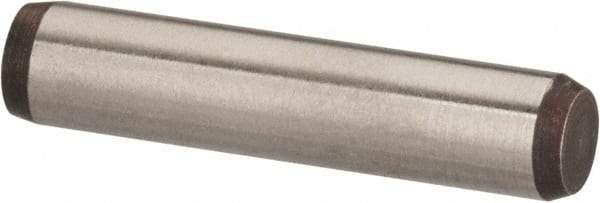 Made in USA - 3/16" Diam x 7/8" Pin Length 416 Stainless Steel Precision Dowel Pin - Passivated Finish, C 36-42 Hardness, 2 Beveled End - Exact Industrial Supply
