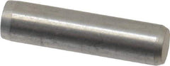 Made in USA - 1/4" Diam x 1" Pin Length 416 Stainless Steel Precision Dowel Pin - Passivated Finish, C 36-42 Hardness, 2 Beveled End - Exact Industrial Supply