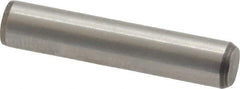 Made in USA - 1/4" Diam x 1-1/4" Pin Length 416 Stainless Steel Precision Dowel Pin - Passivated Finish, C 36-42 Hardness, 2 Beveled End - Exact Industrial Supply