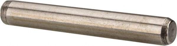 Made in USA - 1/4" Diam x 1-3/4" Pin Length 416 Stainless Steel Precision Dowel Pin - Passivated Finish, C 36-42 Hardness, 2 Beveled End - Exact Industrial Supply