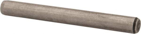 Made in USA - 1/4" Diam x 2-1/4" Pin Length 416 Stainless Steel Precision Dowel Pin - Passivated Finish, C 36-42 Hardness, 2 Beveled End - Exact Industrial Supply