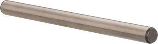 Made in USA - 1/4" Diam x 3-1/2" Pin Length 416 Stainless Steel Precision Dowel Pin - Passivated Finish, C 36-42 Hardness, 2 Beveled End - Exact Industrial Supply