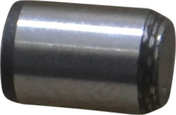 Made in USA - 1/4" Diam x 3/8" Pin Length 416 Stainless Steel Precision Dowel Pin - Passivated Finish, C 36-42 Hardness, 2 Beveled End - Exact Industrial Supply