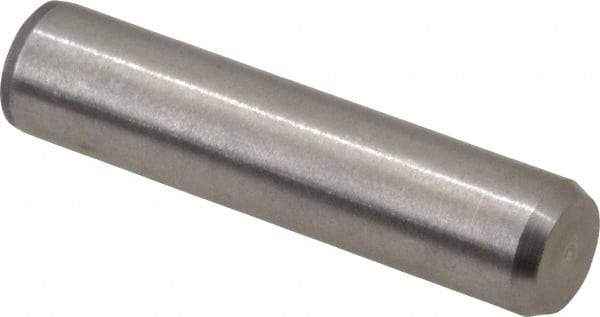 Made in USA - 5/16" Diam x 1-3/8" Pin Length 416 Stainless Steel Precision Dowel Pin - Passivated Finish, C 36-42 Hardness, 2 Beveled End - Exact Industrial Supply