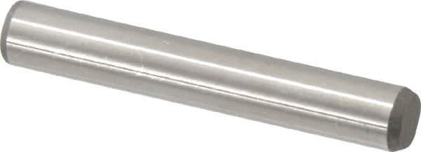 Made in USA - 5/16" Diam x 2" Pin Length 416 Stainless Steel Precision Dowel Pin - Passivated Finish, C 36-42 Hardness, 2 Beveled End - Exact Industrial Supply