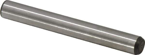 Made in USA - 5/16" Diam x 2-1/2" Pin Length 416 Stainless Steel Precision Dowel Pin - Passivated Finish, C 36-42 Hardness, 2 Beveled End - Exact Industrial Supply