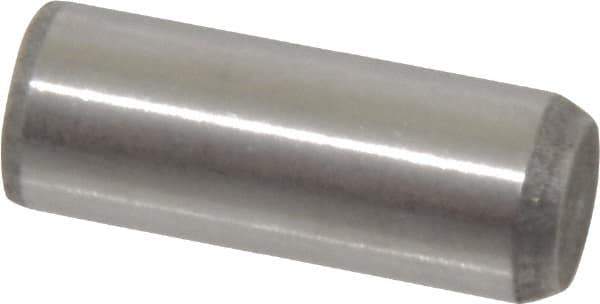 Made in USA - 3/8" Diam x 1" Pin Length 416 Stainless Steel Precision Dowel Pin - Passivated Finish, C 36-42 Hardness, 2 Beveled End - Exact Industrial Supply