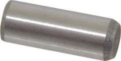 Made in USA - 3/8" Diam x 1" Pin Length 416 Stainless Steel Precision Dowel Pin - Passivated Finish, C 36-42 Hardness, 2 Beveled End - Exact Industrial Supply