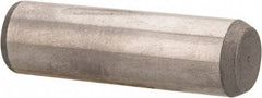 Made in USA - 3/8" Diam x 1-1/4" Pin Length 416 Stainless Steel Precision Dowel Pin - Passivated Finish, C 36-42 Hardness, 2 Beveled End - Exact Industrial Supply