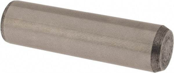 Made in USA - 3/8" Diam x 1-3/8" Pin Length 416 Stainless Steel Precision Dowel Pin - Passivated Finish, C 36-42 Hardness, 2 Beveled End - Exact Industrial Supply