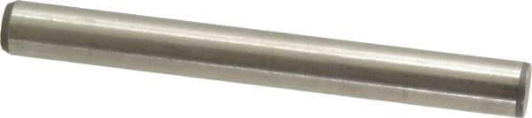 Made in USA - 3/8" Diam x 3-1/2" Pin Length 416 Stainless Steel Precision Dowel Pin - Passivated Finish, C 36-42 Hardness, 2 Beveled End - Exact Industrial Supply