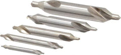 Keo - 5 Piece, #1 to 5, Plain Edge, Cobalt Combo Drill & Countersink Set - 60° Incl Angle - Exact Industrial Supply