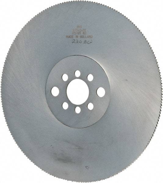 Kinkelder Saw - 225mm Blade Diam, 220 Teeth, High Speed Steel Cold Saw Blade - 32mm Arbor Hole Diam, 2mm Blade Thickness - Exact Industrial Supply