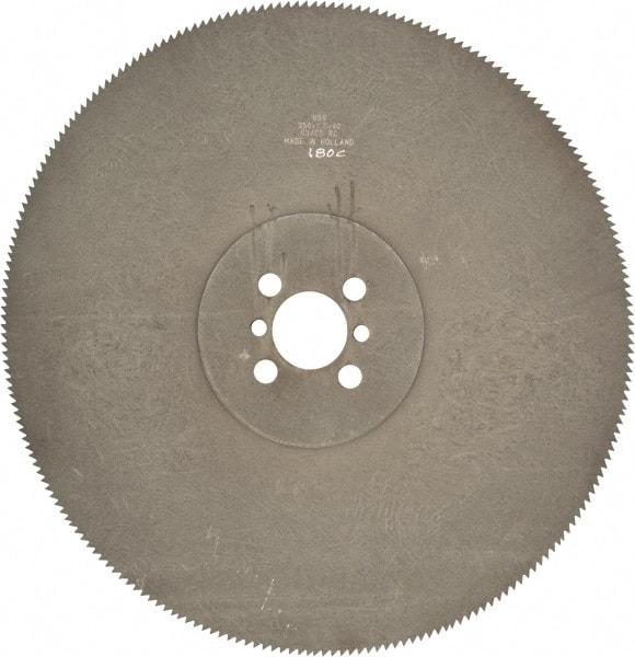 Kinkelder Saw - 350mm Blade Diam, 180 Teeth, High Speed Steel Cold Saw Blade - 40mm Arbor Hole Diam, 2.5mm Blade Thickness - Exact Industrial Supply