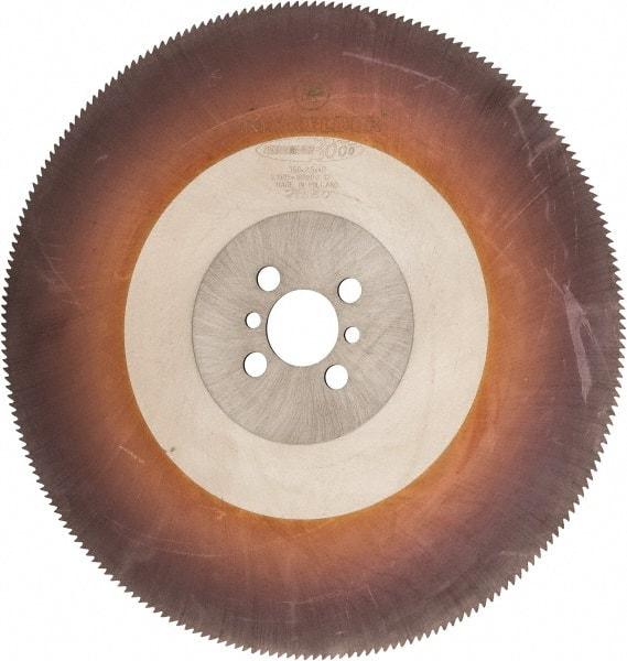 Kinkelder Saw - 350mm Blade Diam, 280 Teeth, High Speed Steel Cold Saw Blade - 40mm Arbor Hole Diam, 2.5mm Blade Thickness - Exact Industrial Supply