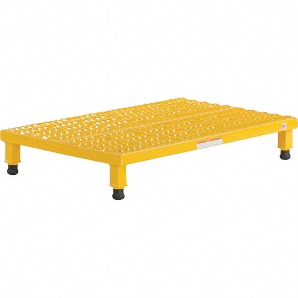 Vestil - 5" High x 24" Wide x 36" Deep, Yellow Step Stand - Steel, 500 Lb Capacity - Exact Industrial Supply