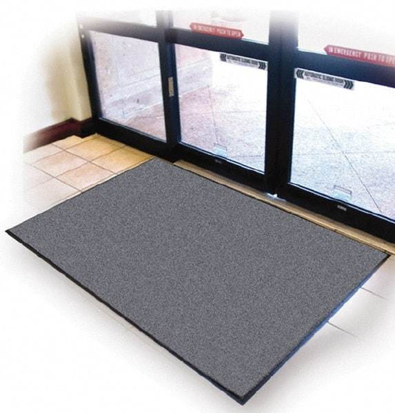 PRO-SAFE - 10 Ft. Long x 3 Ft. Wide, Poly Blended Carpet Surface, Cut Pile Entrance Matting - 3/8 Inch Thick, Indoor, Medium Traffic, Vinyl, Blue - Exact Industrial Supply