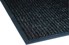 PRO-SAFE - 8 Ft. Long x 4 Ft. Wide, Poly Blended Carpet Surface, Ribbed Entrance Matting - 5/16 Inch Thick, Indoor, Medium Traffic, Vinyl, Gray - Exact Industrial Supply