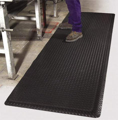 PRO-SAFE - 12' Long x 3' Wide, Dry Environment, Anti-Fatigue Matting - Black, Vinyl with Vinyl Sponge Base, Beveled on 4 Sides - Exact Industrial Supply