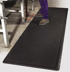 3.0 Ft. Long x 2.0 Ft. Wide x 9/16 Inch Thick, Vinyl Diamond-Plate Surface Pattern, Electrically Conductive Antistatic Matting 1 x 104 to 8 x 105 Ohm Surface to Surface Resistivity, 1 x 104 to 8 x 105 Ohm Surface to Ground Resistivity, Black