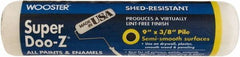 Wooster Brush - 3/8" Nap, 9" Wide Paint Roller Cover - Medium-Rough Texture, Woven - Exact Industrial Supply