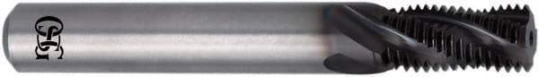 OSG - 7/16-14 UNC, 0.35" Cutting Diam, 3 Flute, Solid Carbide Helical Flute Thread Mill - External Thread, 1.071" LOC, 3" OAL, 3/8" Shank Diam - Exact Industrial Supply