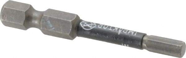 Wera - 4mm Hex Screwdriver Bit - 1/4" Drive, 2" OAL - Exact Industrial Supply
