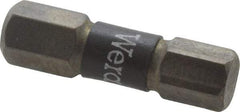 Wera - 6mm Hex Screwdriver Bit - 1/4" Drive, 1" OAL - Exact Industrial Supply