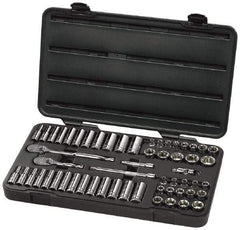 GearWrench - 57 Piece 3/8" Drive Deep Well Socket Set - 6 Points, 1/4" to 1" (6mm to 19mm) Range, Inch/Metric Measurement Standard - Exact Industrial Supply