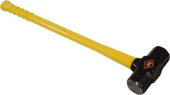 NUPLA - 12 Lb Head, Sledge Hammer - Steel Head, 2-1/2" Face Diam, Fiberglass Handle - Exact Industrial Supply