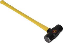 NUPLA - 16 Lb Head, Sledge Hammer - Steel Head, 2-7/8" Face Diam, Fiberglass Handle - Exact Industrial Supply