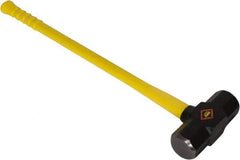 NUPLA - 20 Lb Head, Sledge Hammer - Steel Head, 3" Face Diam, Fiberglass Handle - Exact Industrial Supply